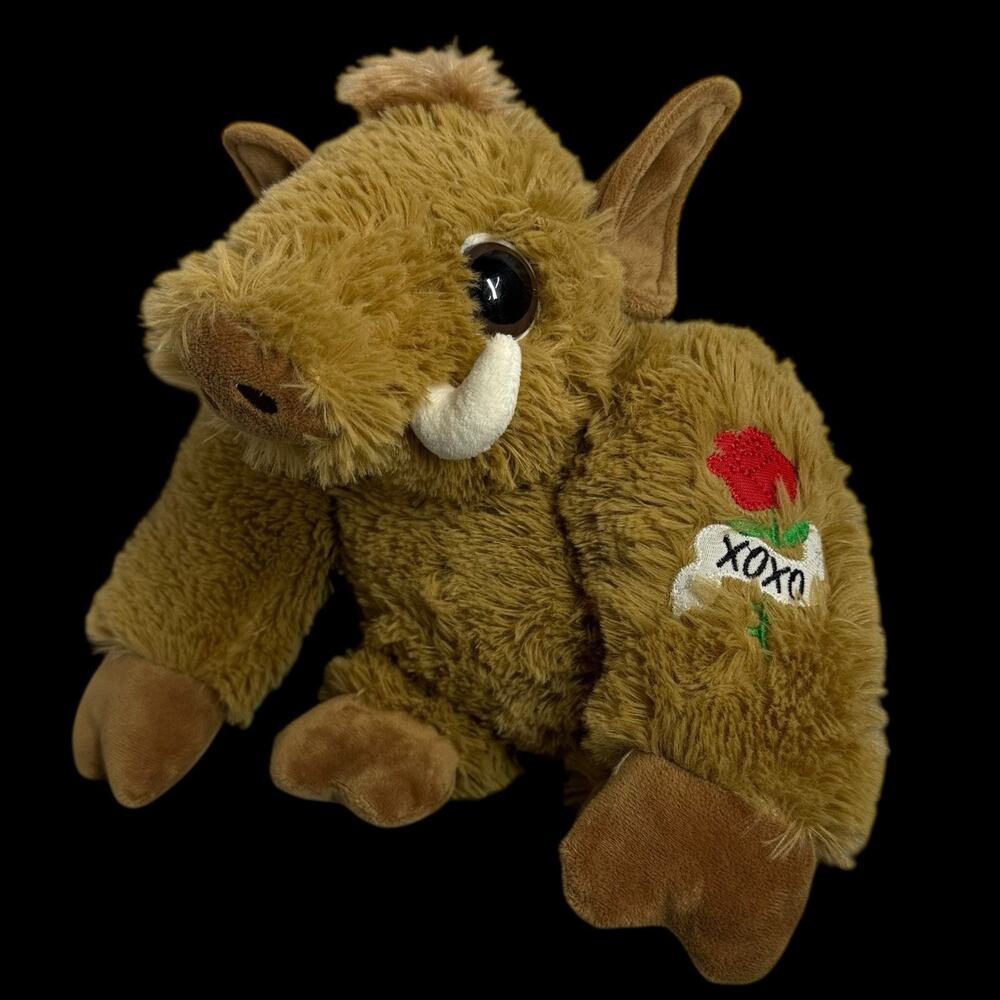 Dan Dee Warthog Wild Boar Plush Soft Toy Animal Rose XOXO Tatoo